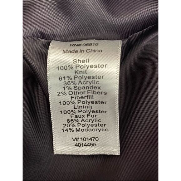 Coldwater Creek Puffer Vest Zip & Button Front Pockets Purple Women’s Sz Medium - Picture 4 of 5